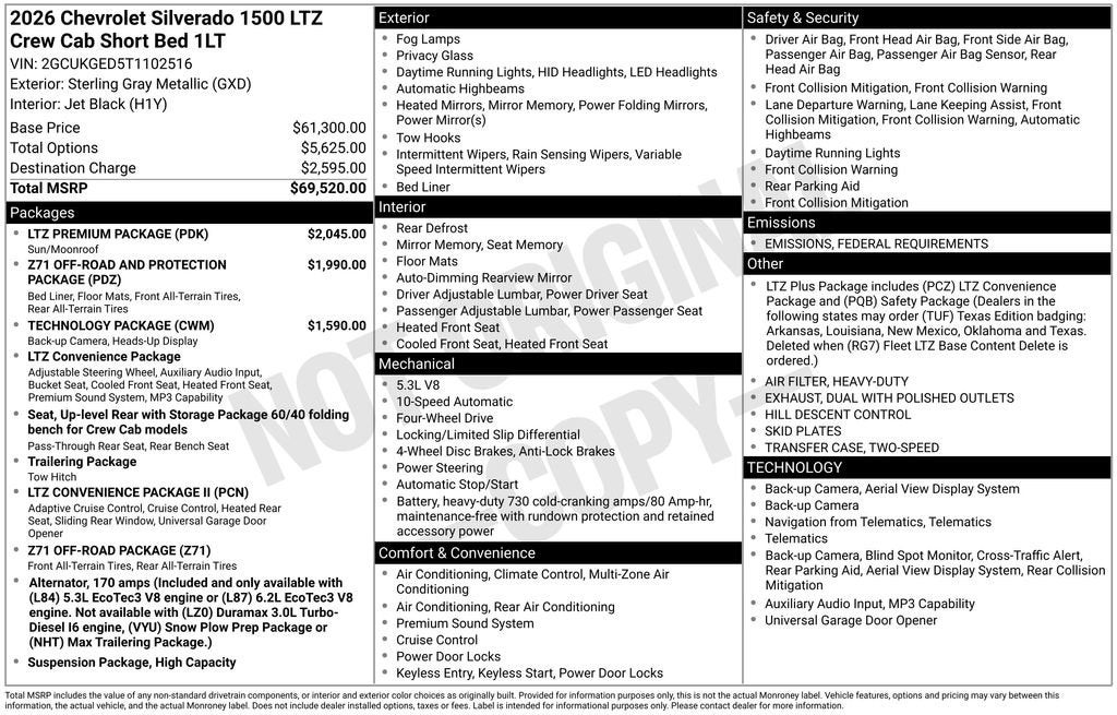 2026 Chevrolet Silverado 1500 LTZ