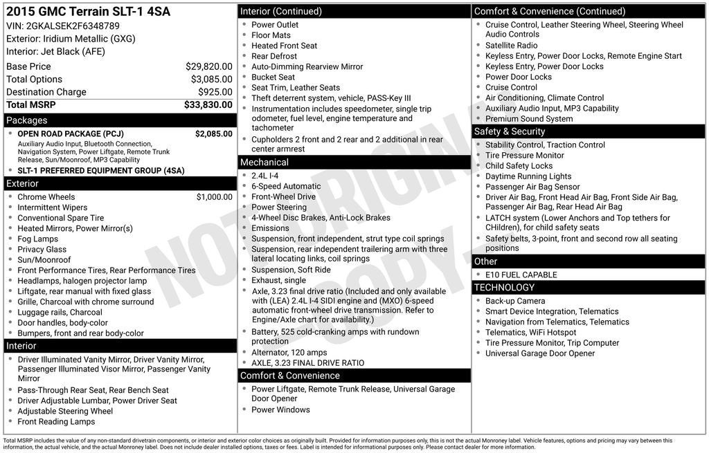 2015 GMC Terrain SLT