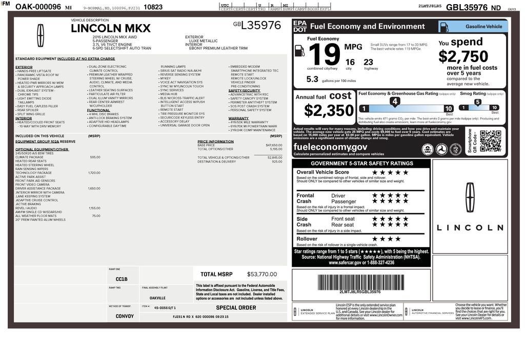 2016 Lincoln MKX Reserve