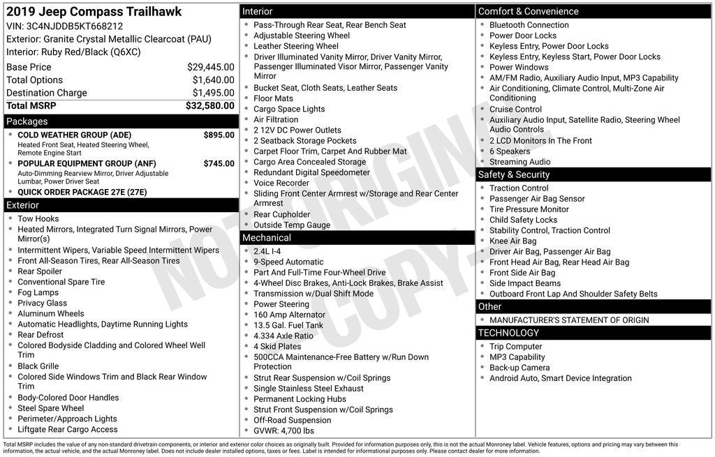 2019 Jeep Compass Trailhawk