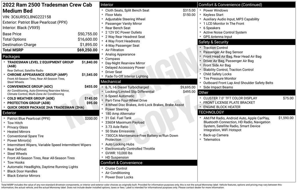 2022 RAM 2500 Tradesman