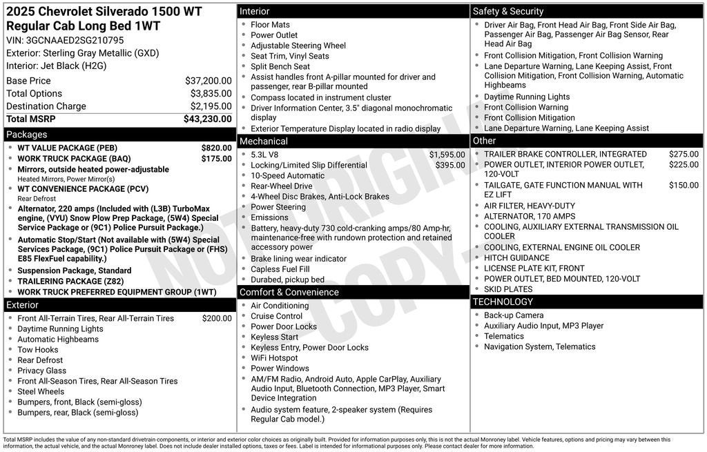 2025 Chevrolet Silverado 1500 WT