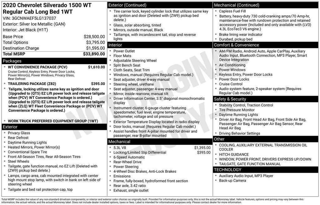 2020 Chevrolet Silverado 1500 WT