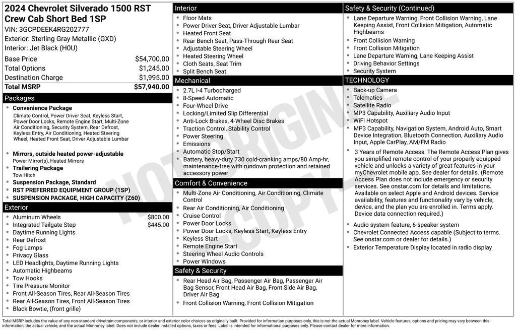 2024 Chevrolet Silverado 1500 RST