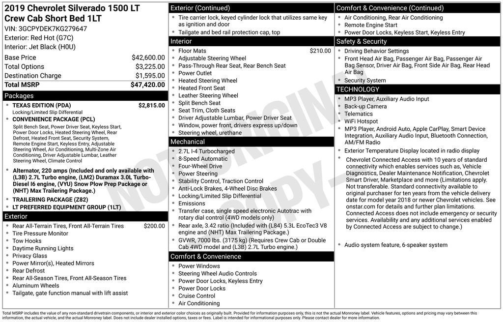 2019 Chevrolet Silverado 1500 LT