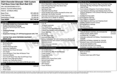 2024 Chevrolet Silverado 1500 Custom Trail Boss