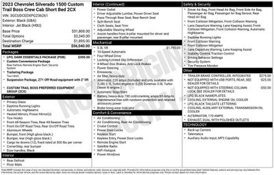 2023 Chevrolet Silverado 1500 Custom Trail Boss