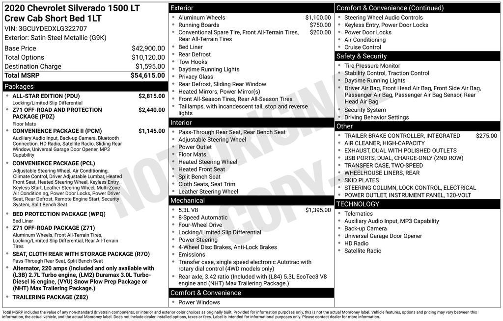 2020 Chevrolet Silverado 1500 LT