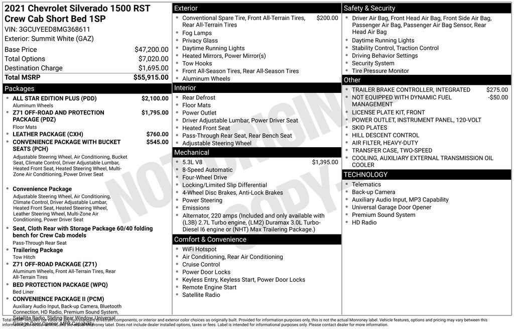 2021 Chevrolet Silverado 1500 RST
