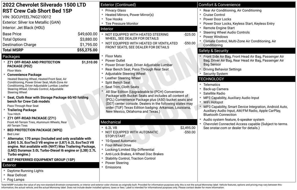 2022 Chevrolet Silverado 1500 LTD RST