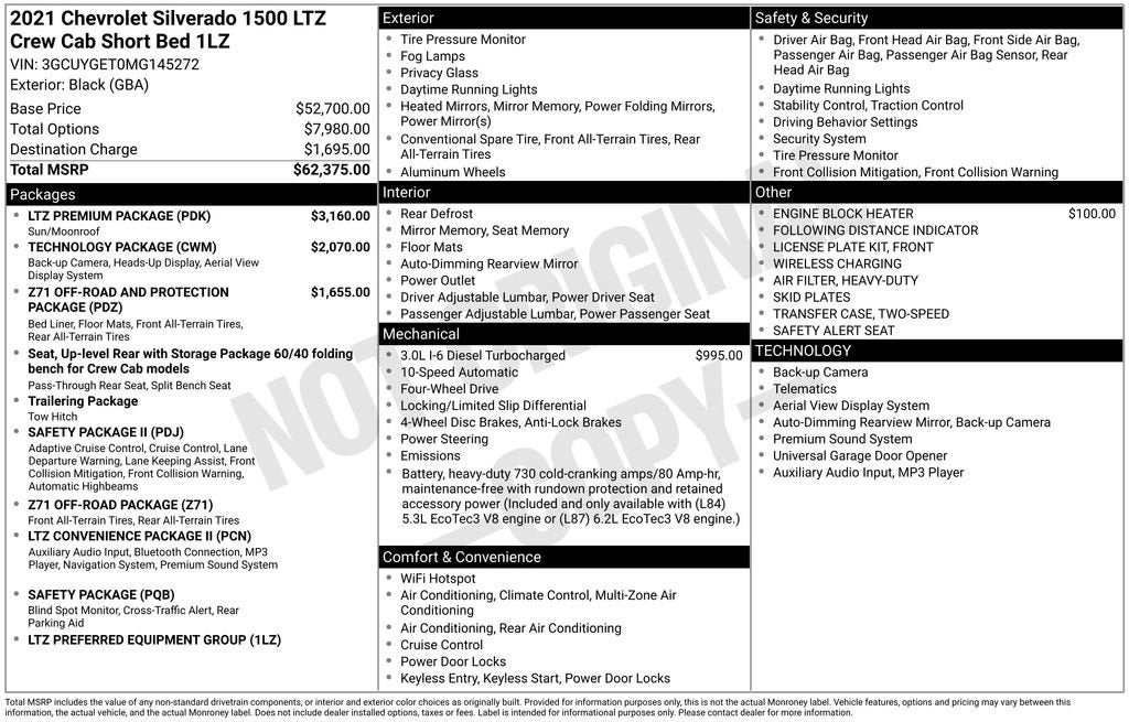 2021 Chevrolet Silverado 1500 LTZ