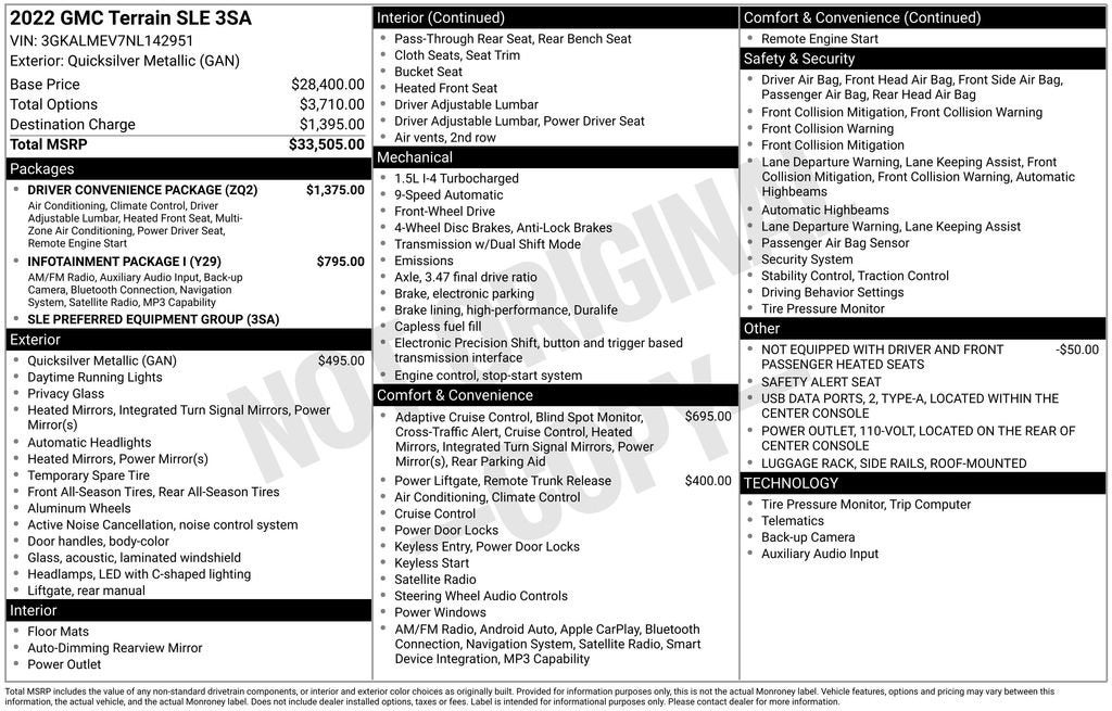 2022 GMC Terrain SLE