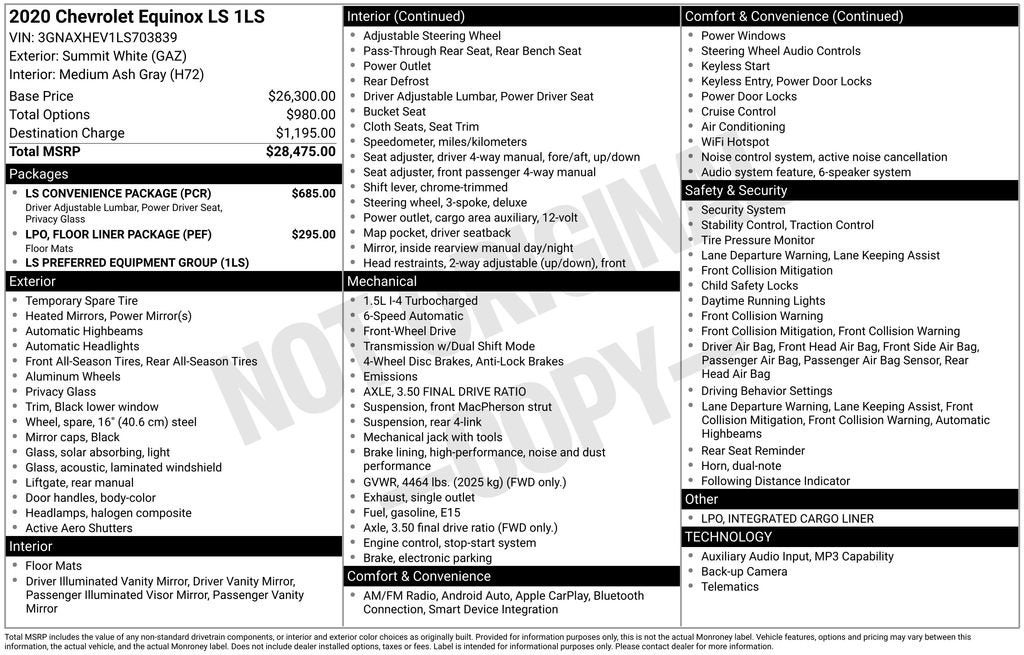 2020 Chevrolet Equinox LS
