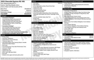 2025 Chevrolet Equinox RS