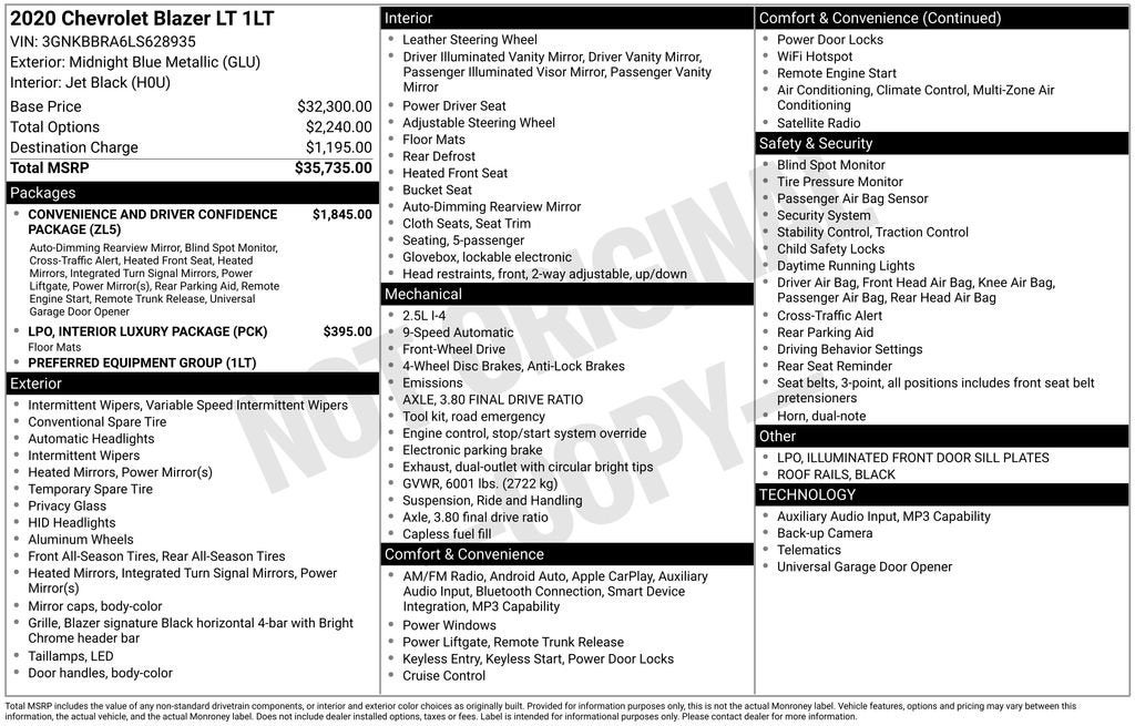 2020 Chevrolet Blazer 1LT
