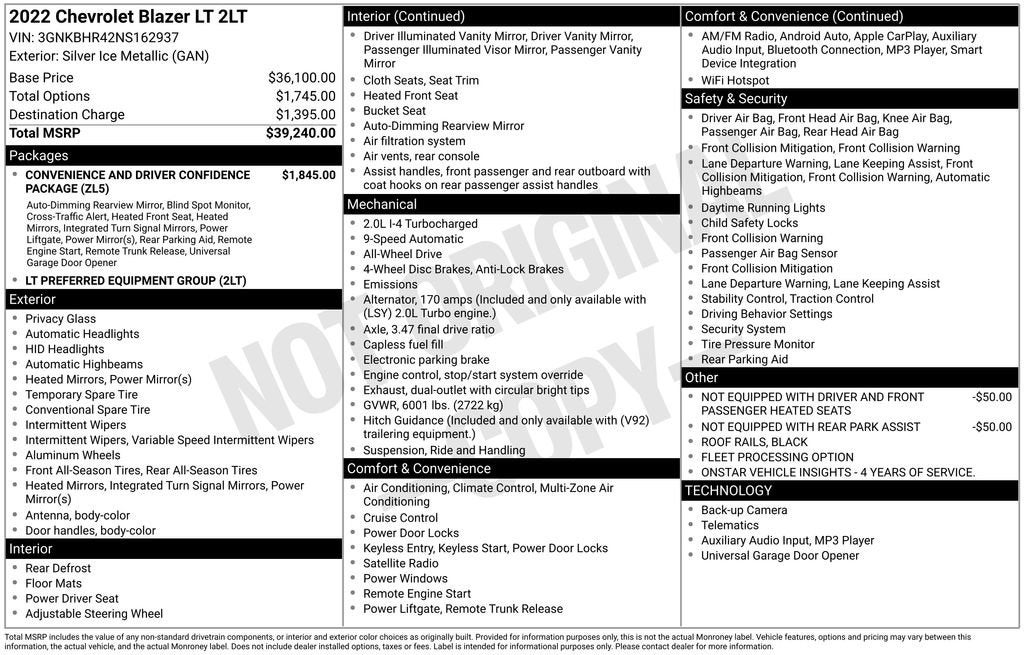 2022 Chevrolet Blazer 2LT