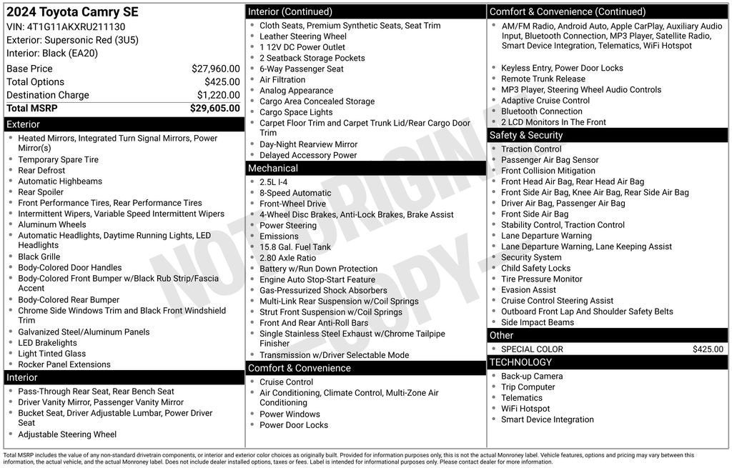 2024 Toyota Camry SE