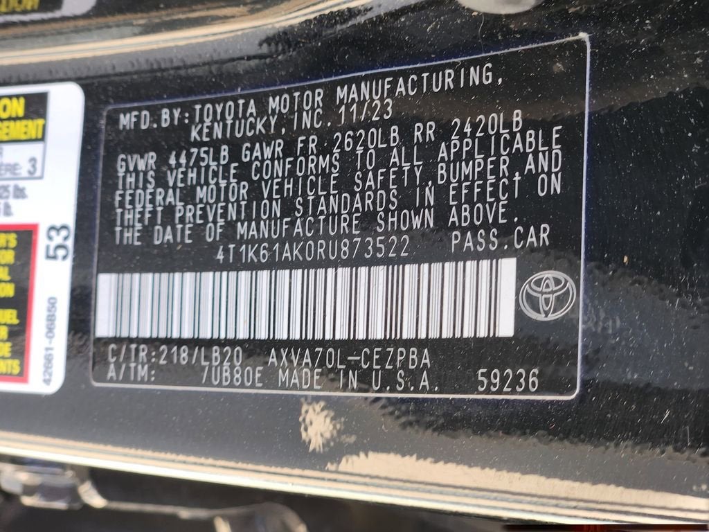 2024 Toyota Camry XSE