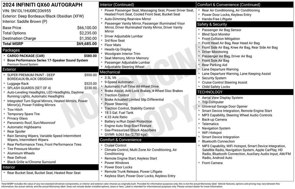 2024 INFINITI QX60 AUTOGRAPH