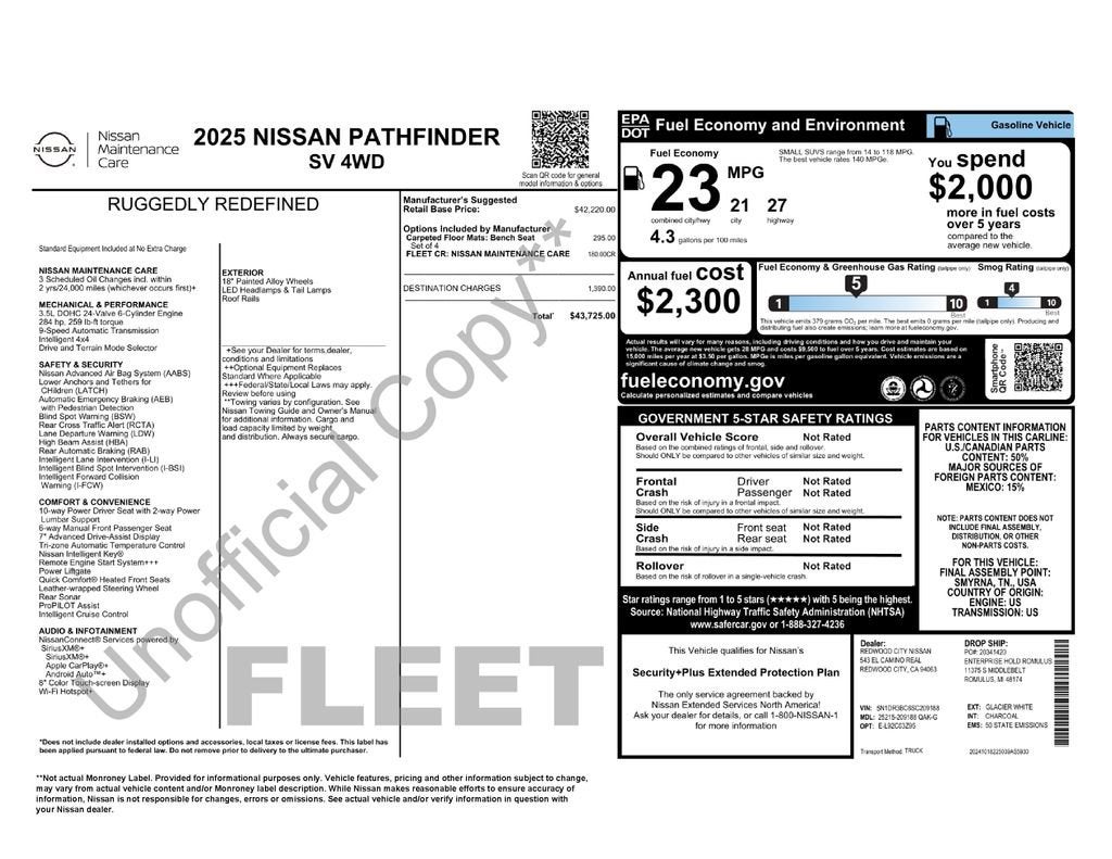 2025 Nissan Pathfinder SV