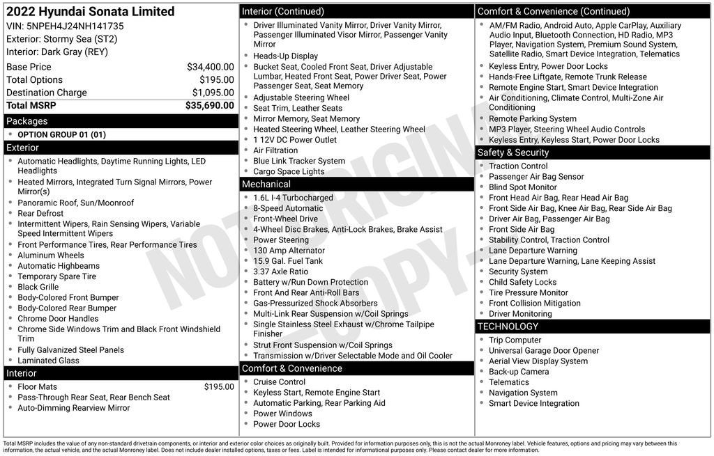 2022 Hyundai Sonata Limited