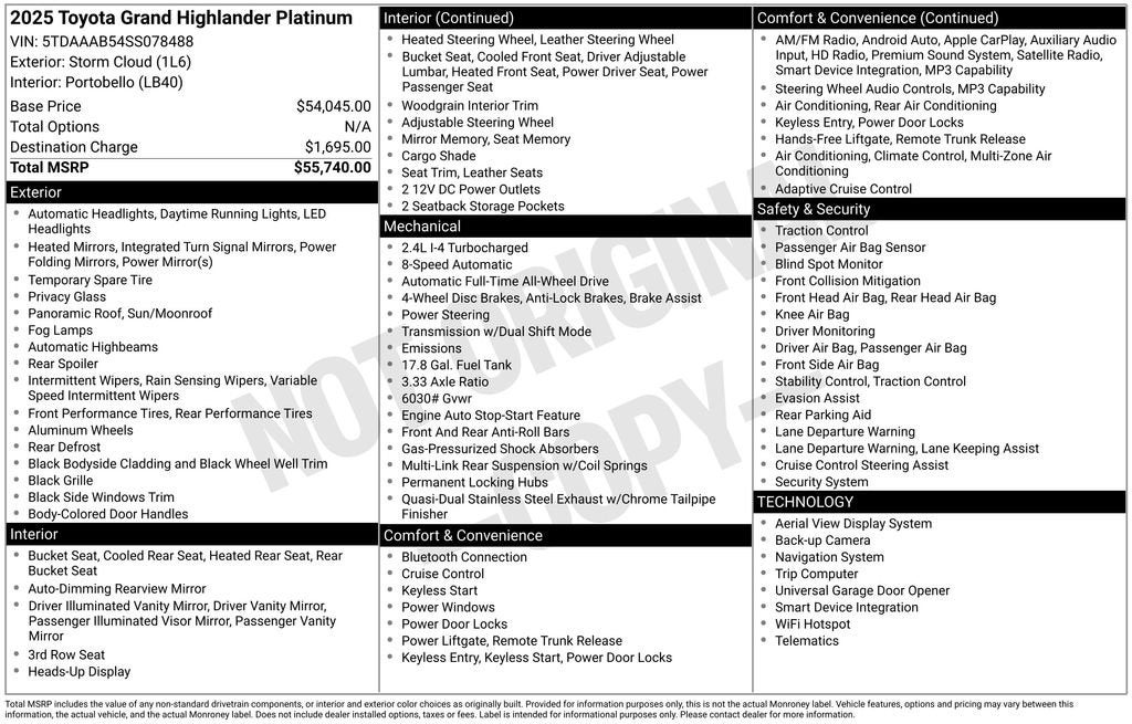 2025 Toyota Grand Highlander XLE