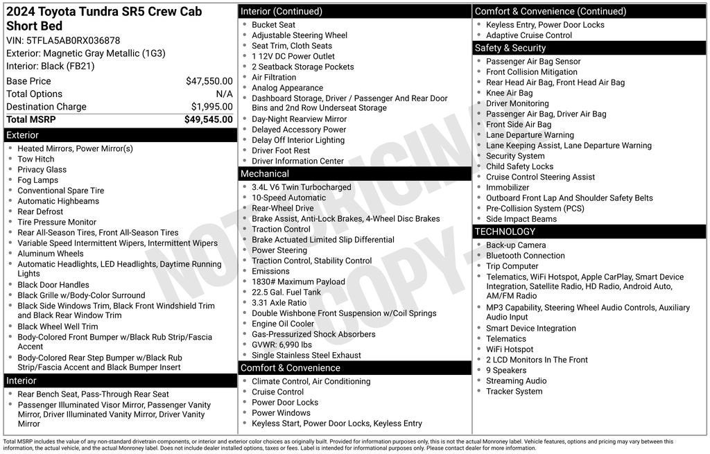 2024 Toyota Tundra 2WD SR5