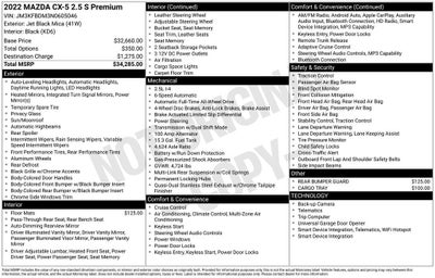 2022 Mazda Mazda CX-5 2.5 S Premium Package