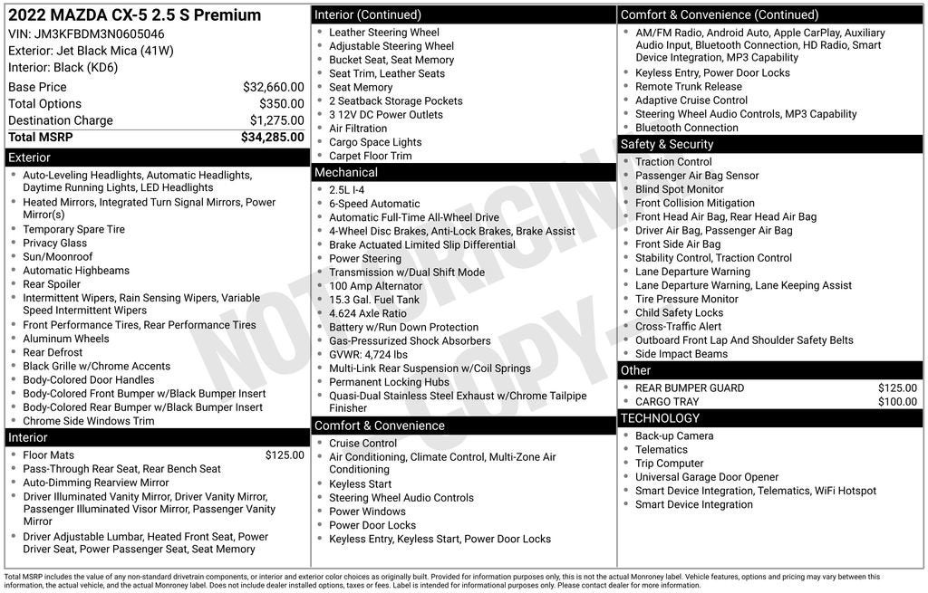 2022 Mazda Mazda CX-5 2.5 S Premium Package