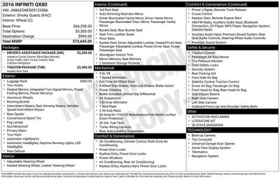 2016 INFINITI QX80 Base