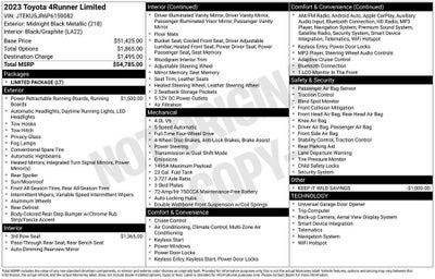 2023 Toyota 4Runner Limited
