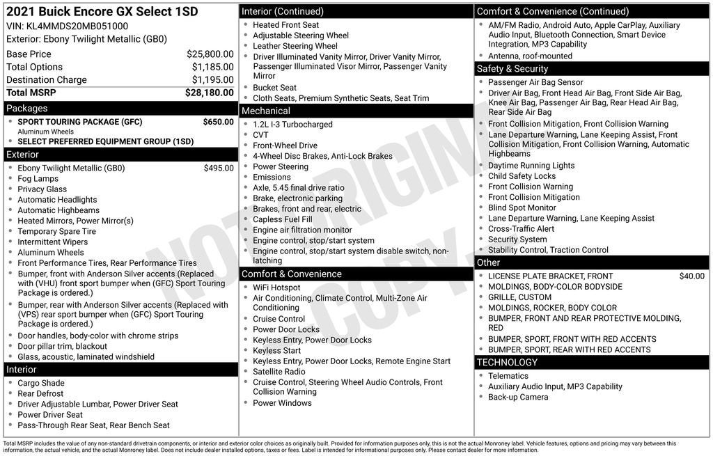 2021 Buick Encore GX Select