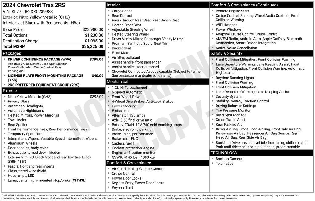 2024 Chevrolet Trax 2RS