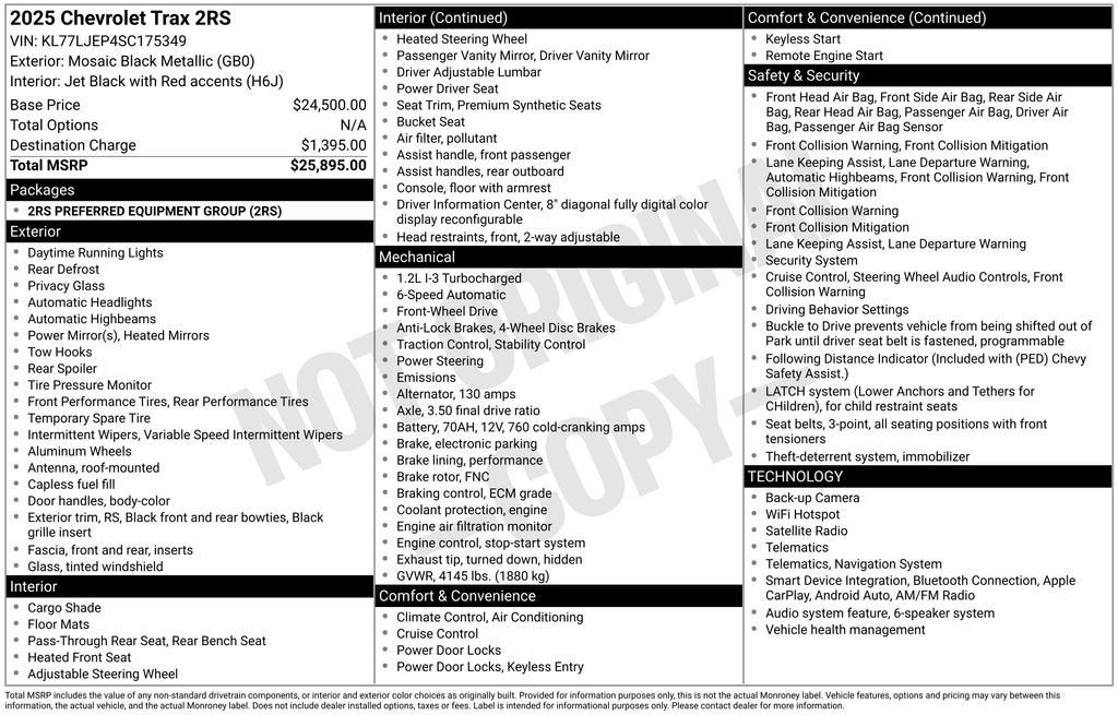 2025 Chevrolet Trax 2RS
