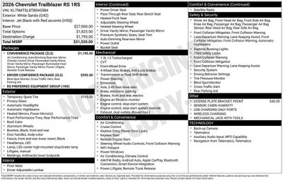 2026 Chevrolet Trailblazer RS