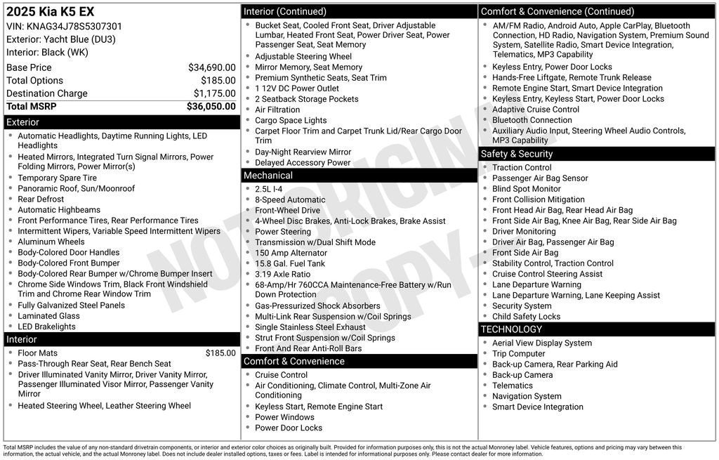 2025 Kia K5 EX