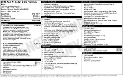 2023 Audi A4 Sedan S line Premium Plus