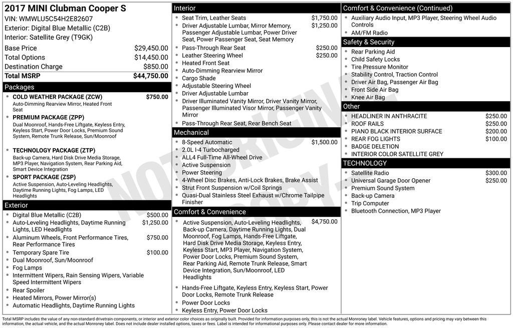 2017 MINI Clubman Cooper S