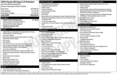 2020 Toyota GR Supra 3.0