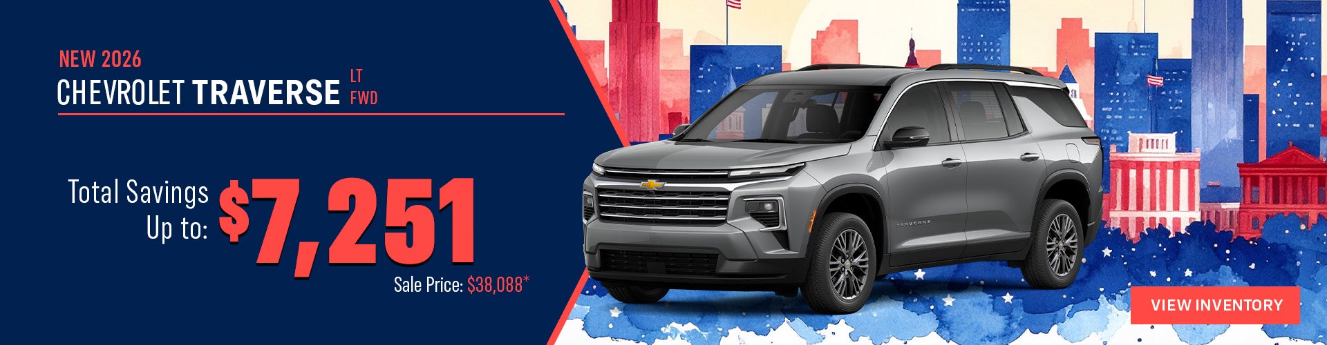 New 2026 Chevrolet Traverse LT FWD