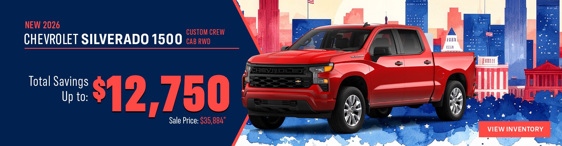 New 2026 Chevrolet Silverado 1500 Custom Crew Cab RWD