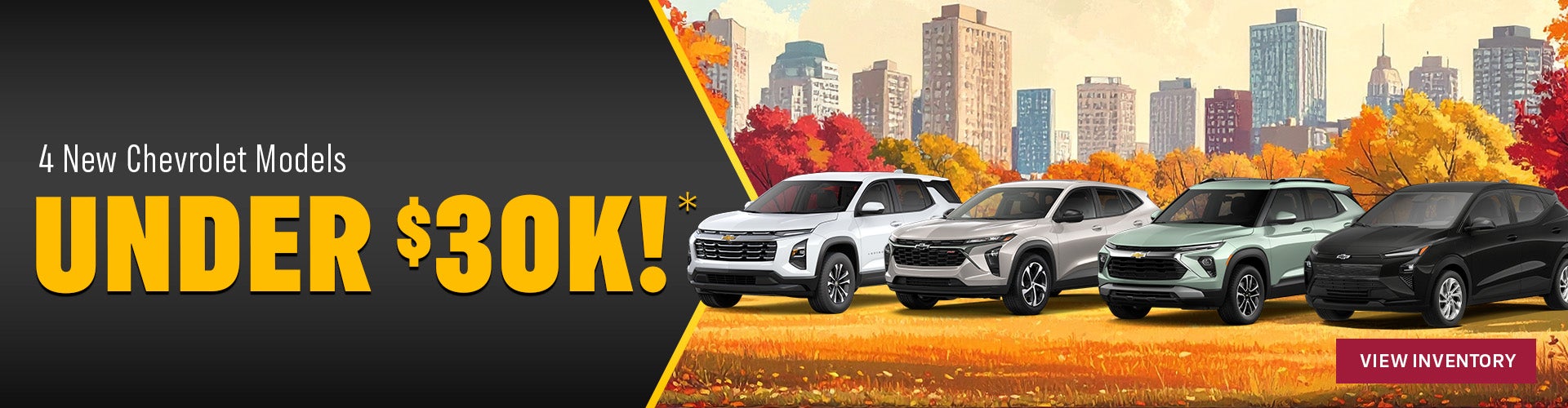 4 New Chevrolet models Under $30K