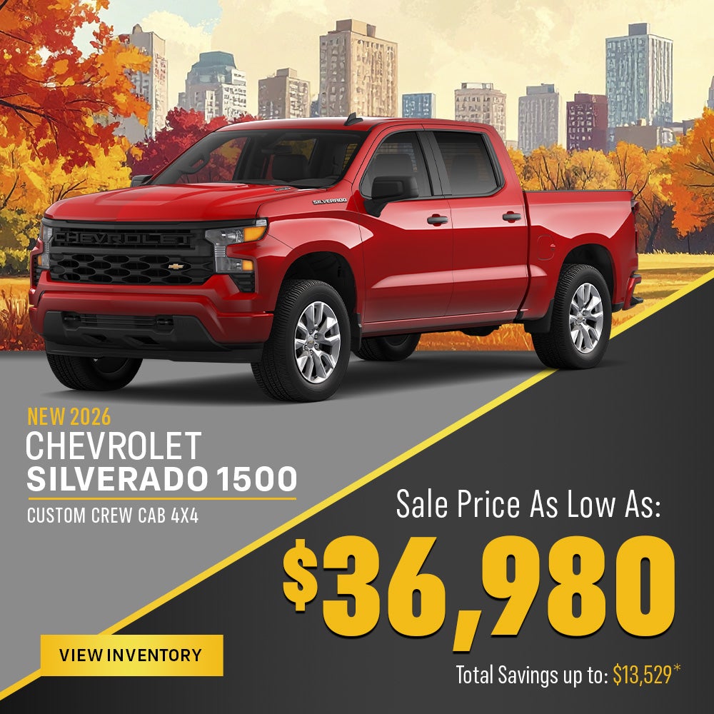 New 2026 Chevrolet Silverado 1500 Custom Crew Cab 4X4