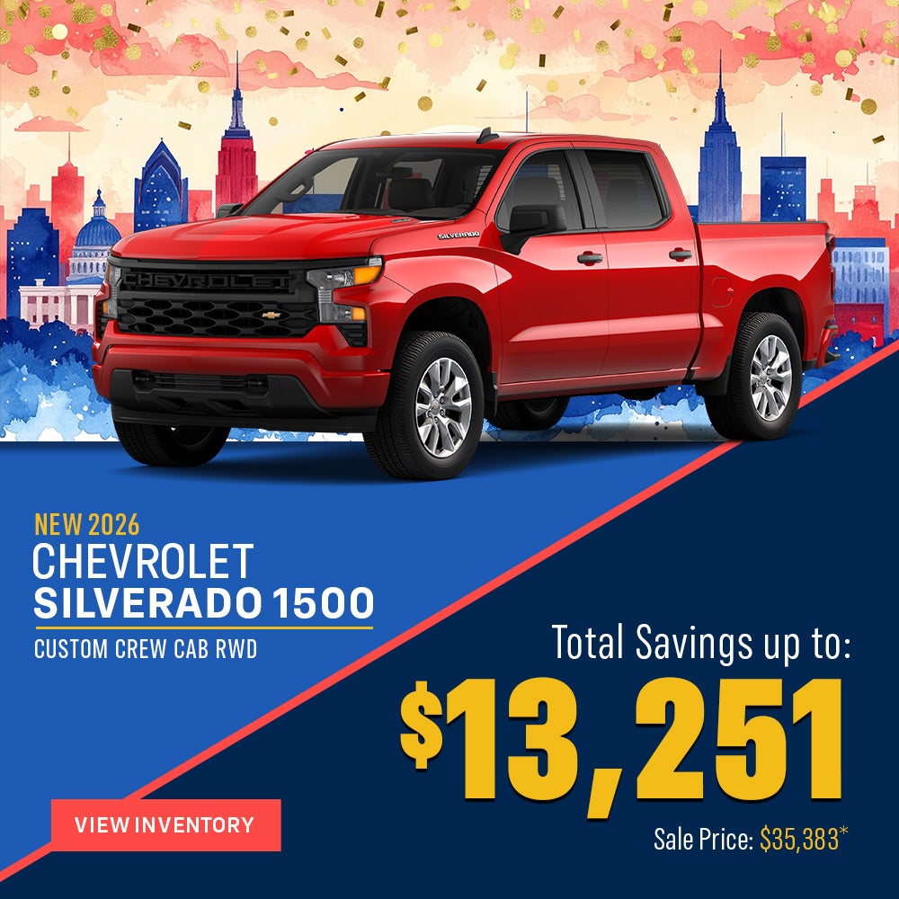 New 2026 Chevrolet Silverado 1500 Custom Crew Cab RWD